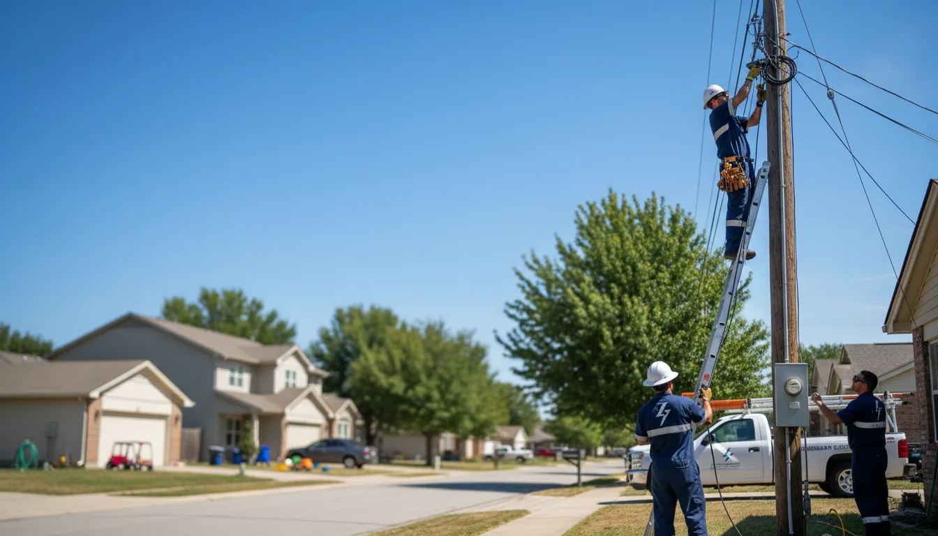 Residential electrician providing installation services in Oklahoma City, OK